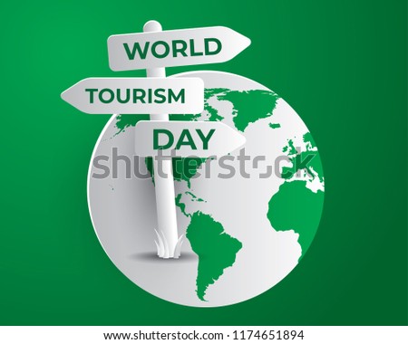 world tourism day tourism day illustration world tourism day vector paper art