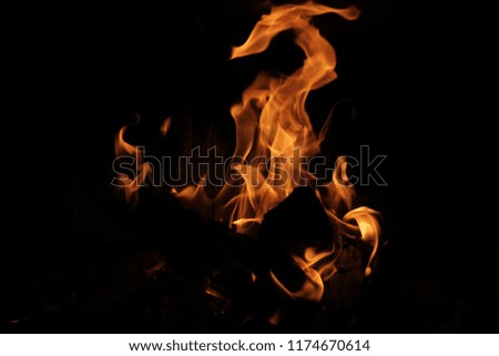 Texture of fire. Fireplace
