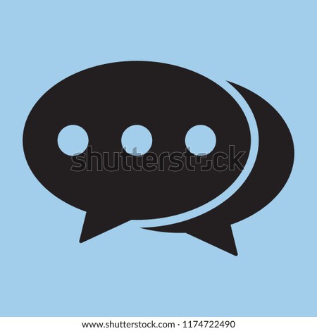 Chat icon, dialog icon, comments icon, speech bubbles Icon vector flat design