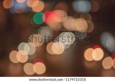 Abstract bokeh against  background. Christmas lights and New Year 