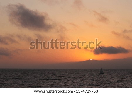 Sunset and Beauty of Ocean