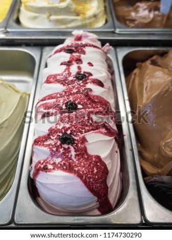 the cherries ice cream sold at sweets store