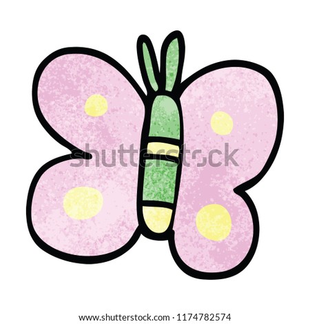 cartoon doodle butterfly 