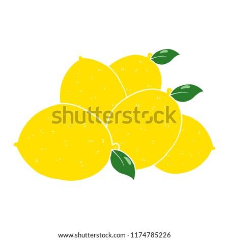 flat color illustration of lemons