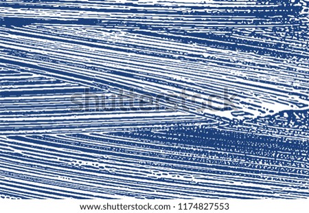 Grunge texture. Distress indigo rough trace. Exceptional background. Noise dirty grunge texture. Extra artistic surface. Vector illustration.