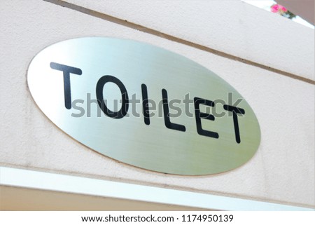 Isometric view of toilet sign 
