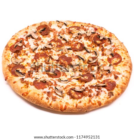 Canadian Delicious Pizza Royalty-Free Stock Photo #1174952131