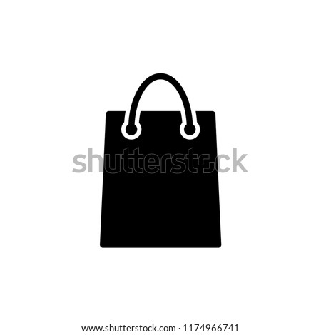 Shopping bag - Vector icon. Royalty-Free Stock Photo #1174966741