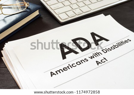 Americans with Disabilities Act ADA and glasses. Royalty-Free Stock Photo #1174972858