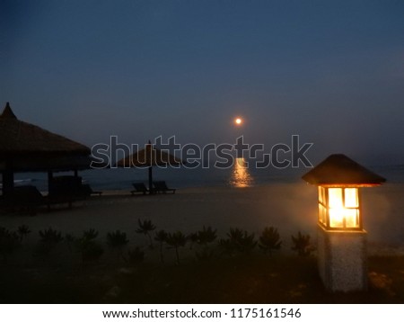 Night light lamp lights beach
