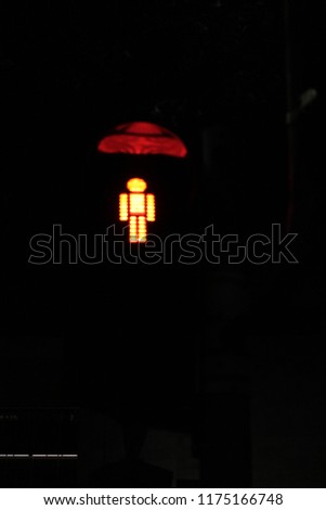 Red man on traffic light.