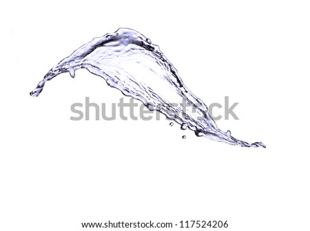 Water splash, isolated on white background