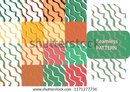 Wave colour seamless pattern. Vector illustration Royalty-Free Stock Photo #1175277736