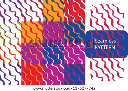 Wave colour seamless pattern. Vector illustration Royalty-Free Stock Photo #1175277742