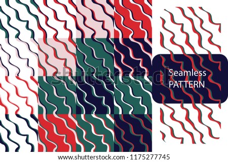 Wave colour seamless pattern. Vector illustration Royalty-Free Stock Photo #1175277745