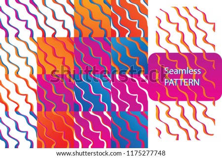 Wave colour seamless pattern. Vector illustration Royalty-Free Stock Photo #1175277748