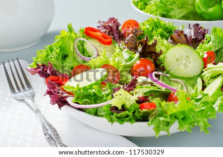 Mixed chef's salad. Royalty-Free Stock Photo #117530329