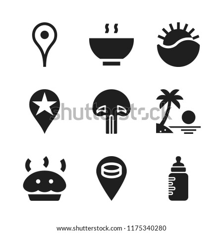 autumn icon. 9 autumn vector icons set. soup, pie and feeder icons for web and design about autumn theme