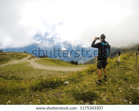 Photographer in the alps