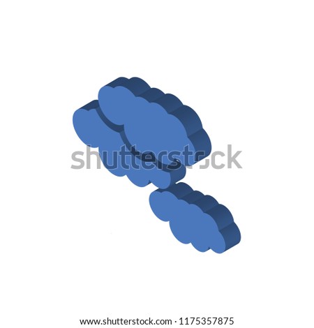 Clouds isometric left top view 3D icon
