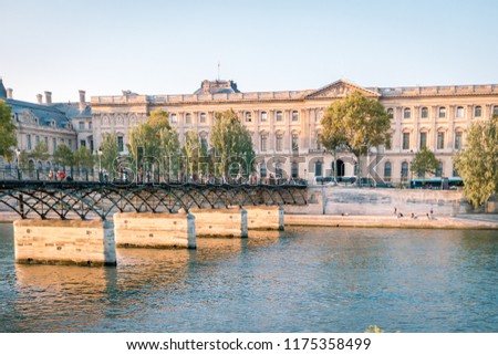Musée de l'Orangerie Paris, Quais de la Seine France ,river views Royalty-Free Stock Photo #1175358499