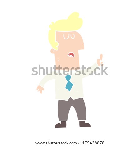 flat color illustration of businessman