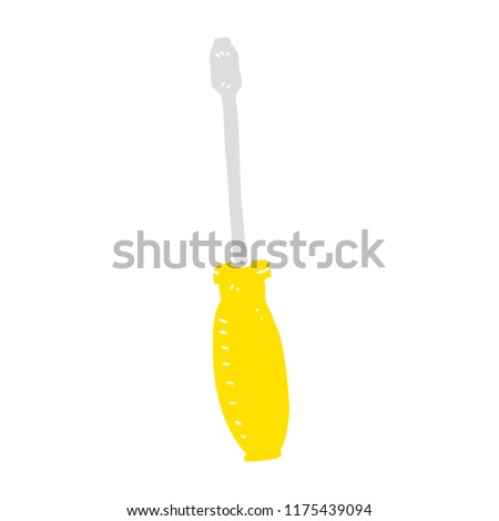 flat color illustration of screwdriver