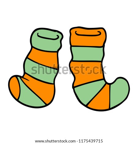 cartoon doodle socks
