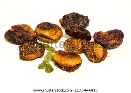 raditional dried figs with almond, from Salento, Italy, Puglia
