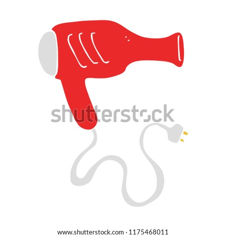 flat color illustration of hair dryer