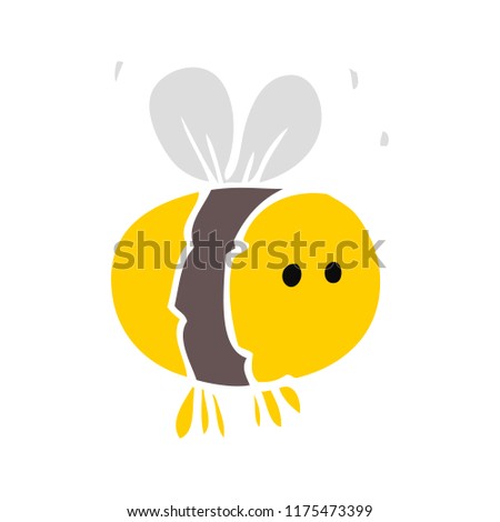 flat color illustration of bee