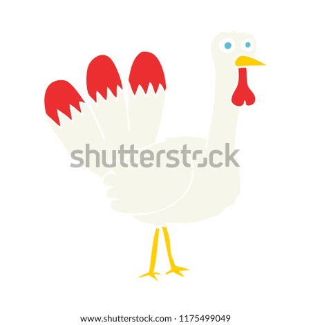 flat color illustration of turkey