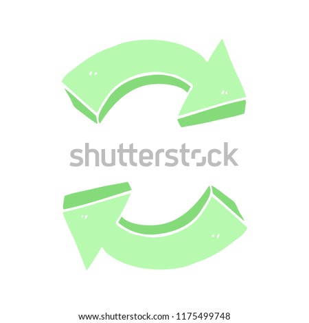 flat color illustration of recycling arrows