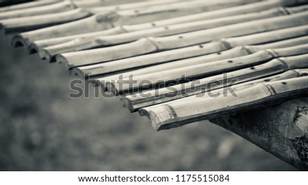 Stylish bamboo made structure isolated object unique photograph