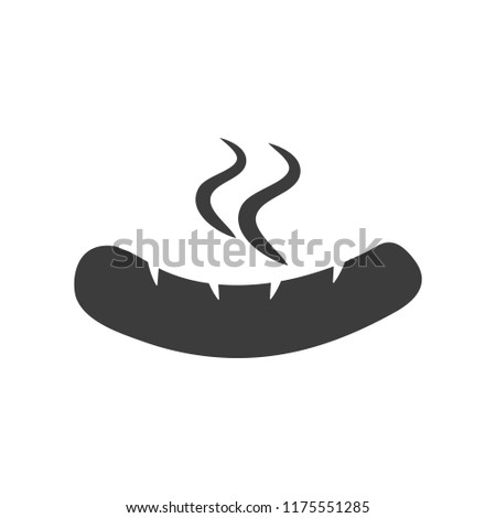 Sausage icon on white background. Vector illustration