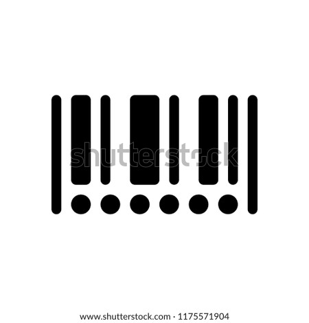 Barcode icon. Circles instead of numbers. Black on white background