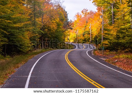 Fall Drives in New England Royalty-Free Stock Photo #1175587162
