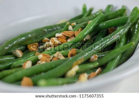 Green Bean Almandine Royalty-Free Stock Photo #1175607355