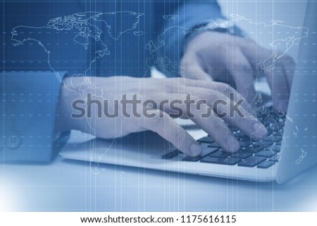Businessman in trading and finance concept