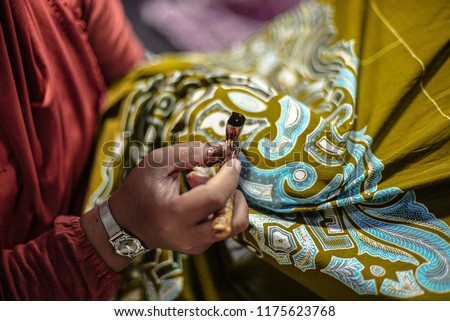 Painting Batik with Canting