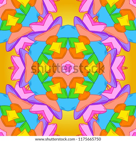 On orange, yellow and blue colors. Vector illustration. Vector abstract pattern page for antistress. Can be used for cards, invitations, save the date cards and many more.