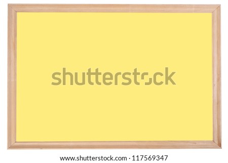 wooden picture frame on white backdround