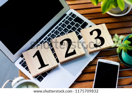 Number and 123 Royalty-Free Stock Photo #1175709832