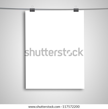 white poster on a rope