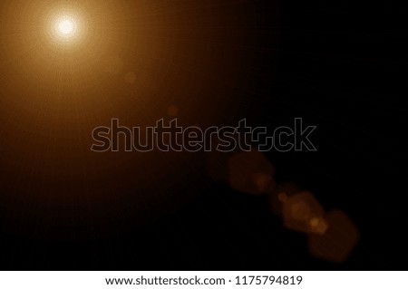 Using lens flare effects for overlay designs or screen blending mode to make high-quality images of warm sunlight isolated on a black background