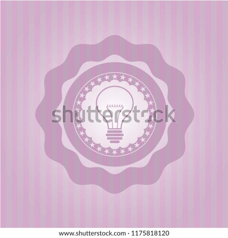 idea icon inside badge with pink background