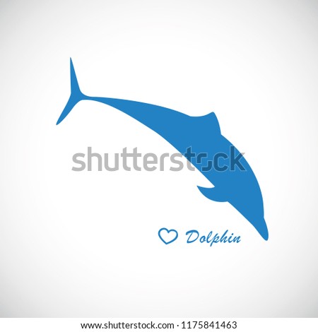 blue dolphin jumps icon vector illustration EPS10