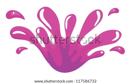 illustration of a purple color splash on a white background
