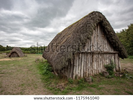 Anglo Saxon Homes Royalty-Free Stock Photo #1175961040
