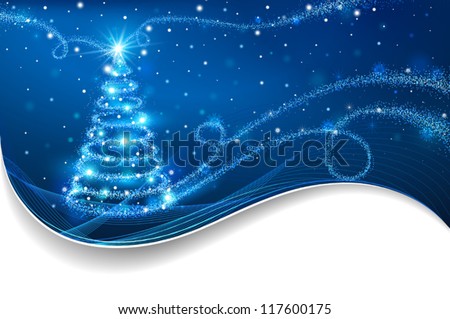 The Magic Christmas Tree. Christmas background